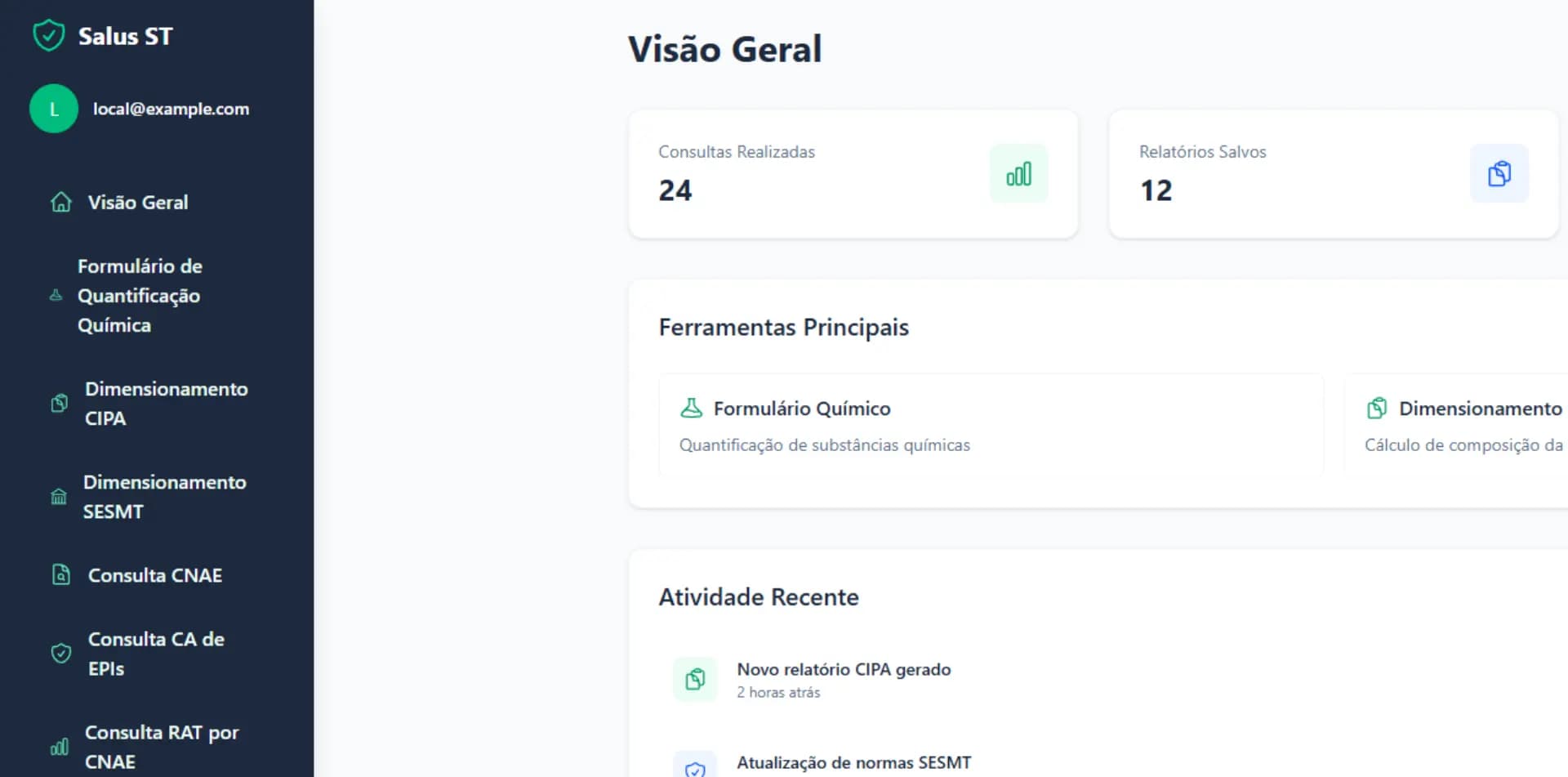 Dashboard de Segurança do Trabalho