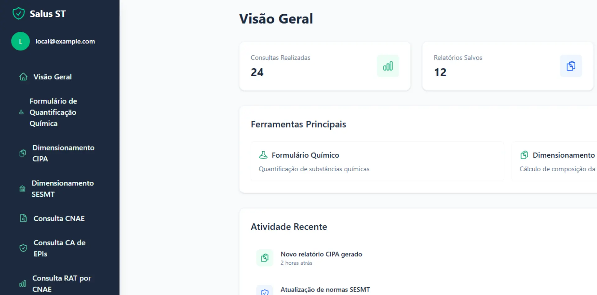 Dashboard de Segurança do Trabalho